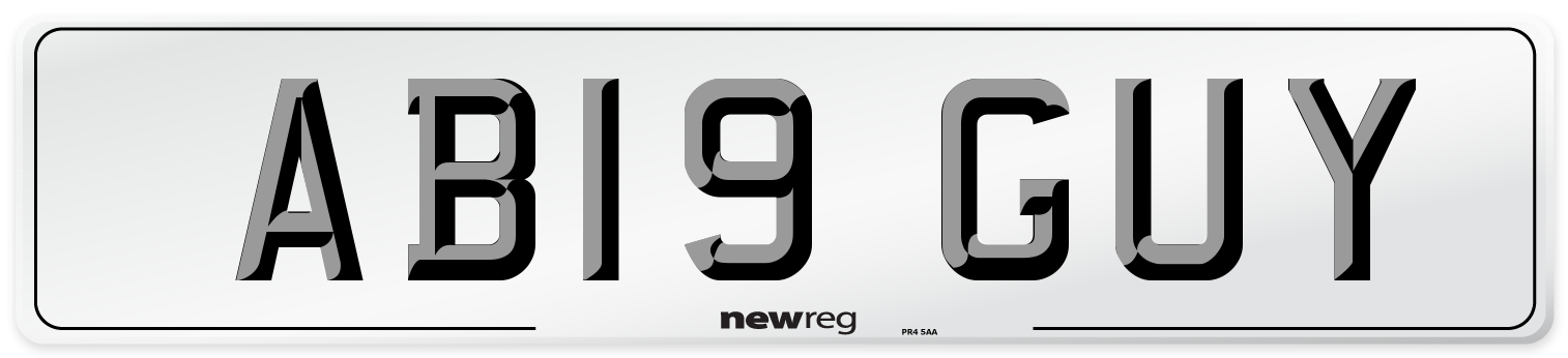 AB19 GUY Number Plate from New Reg